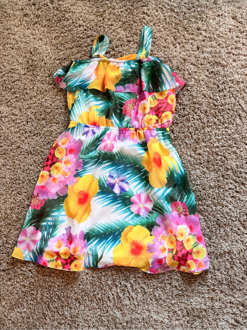 Girls Tropical Floral Sundress
